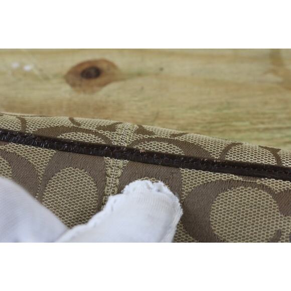 Coach Wallet Womens Brown Leather Signature C Logo Monogram Bifold Vintage - Picture 7 of 11